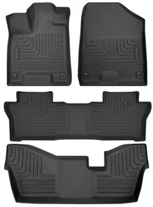 Floor Mats for 2016-2022 Honda Pilot Rubber 1st 2nd 3rd Row All Weather Liners - Picture 1 of 10