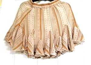 Girls youth Forever 21 Mini Swing Flare ruffle pattern lined flowy skirt XS - Picture 1 of 7