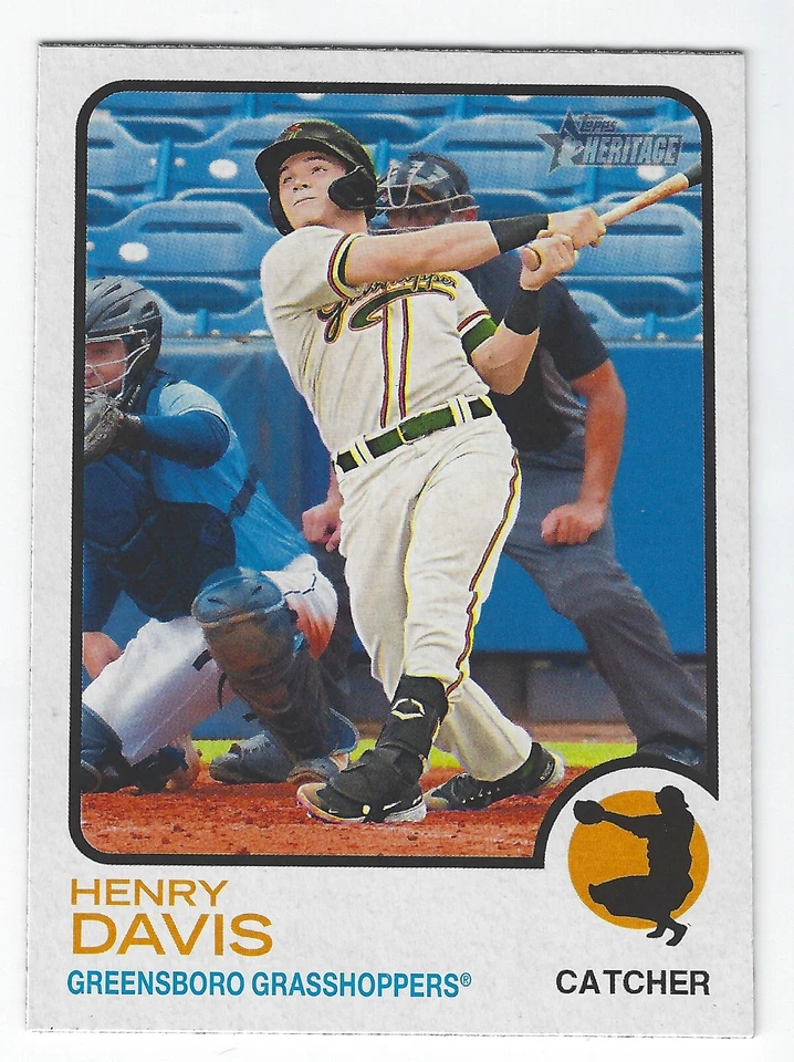 HENRY DAVIS GRASSHOPPERS 2022 TOPPS HERITAGE MINOR LEAGUE SP CARD #201 PIRATES - Image 1 of 1