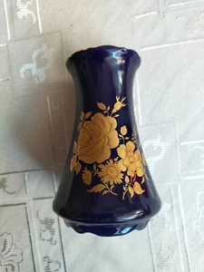 Mitterteich Bavaria, Porzellan Vase Echt Cobalt Ct 22 Gold - Bild 1 von 2