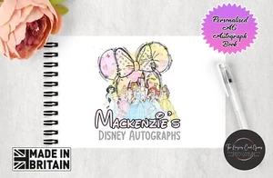 Libro dei ricordi autografo Disney Principesse Disney Castle V1 personalizzato - Foto 1 di 2