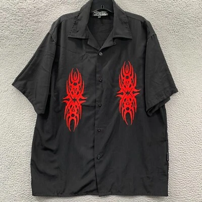DRAGONFLY Shirt Mens Size Large Button Up Black* - Image 1 of 4