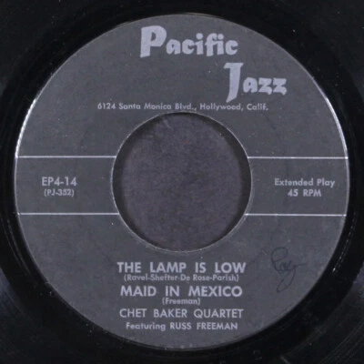 CHET BAKER: the chet baker quartet PACIFIC JAZZ 7" EP 45 RPM Foto 1 de 2