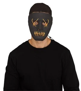 Fun World Scary Glowing Illumo Battery Powered Mask, One-Size, Black Yellow - Picture 1 of 2