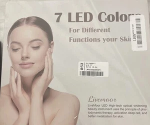 Mascarilla facial fototerapia con luz LED de 7 colores para el cuidado facial de la piel - SOLO mascarilla - Imagen 1 de 4