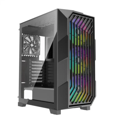 XILENCE Xilent Breeze II ATX custodia PC nera, X812.ARGB Gaming ATX custodia PC nera - Immagine 1 di 4