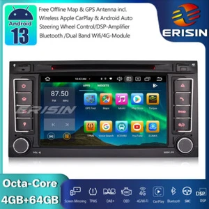 8-Core 64GB Android 14 Autoradio GPS For VW T5 Multivan Touareg CarPlay DAB+Wifi - Imagen 1 de 16
