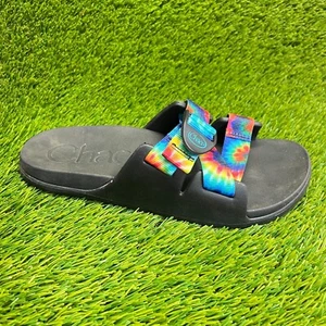 Sandali Chaco Chillos tie dye donna taglia 9 blu rosso nero spiaggia outdoor slide - Foto 1 di 10