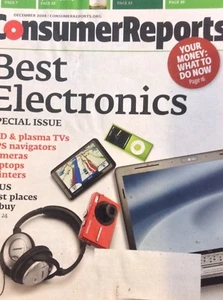 Consumer Reports Magazine Best Electronics Special December 2008 032818nonrh - Imagen 1 de 1