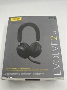 Jabra Evolve2 75 PC Wireless Headset with 8-Microphone Technology - NEW OPEN BOX - Picture 1 of 7