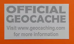 3 x Cache stickers for Geocaching gray print on white sticker - Picture 1 of 1