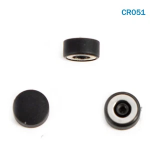 Dreiteilig Schweizer Uhrenkrone schwarz mit Druckknopf #CR051# - Bild 1 von 4