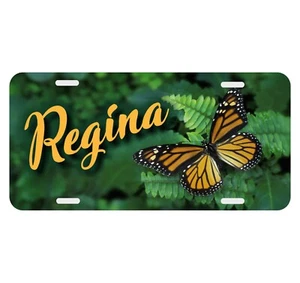 Placa de matrícula personalizada con monograma Butterfly Monarch etiqueta de auto personalizada - Imagen 1 de 4