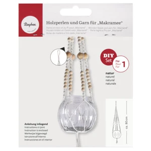 Kit: Perlas De Madera Y Hilo Para Macramé, Tono Natural, 1Set - Imagen 1 de 2