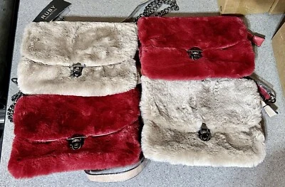 Lote de 4 Cartera sin asas difusa con correa de cadena Ruby Collection Foto 1 de 4