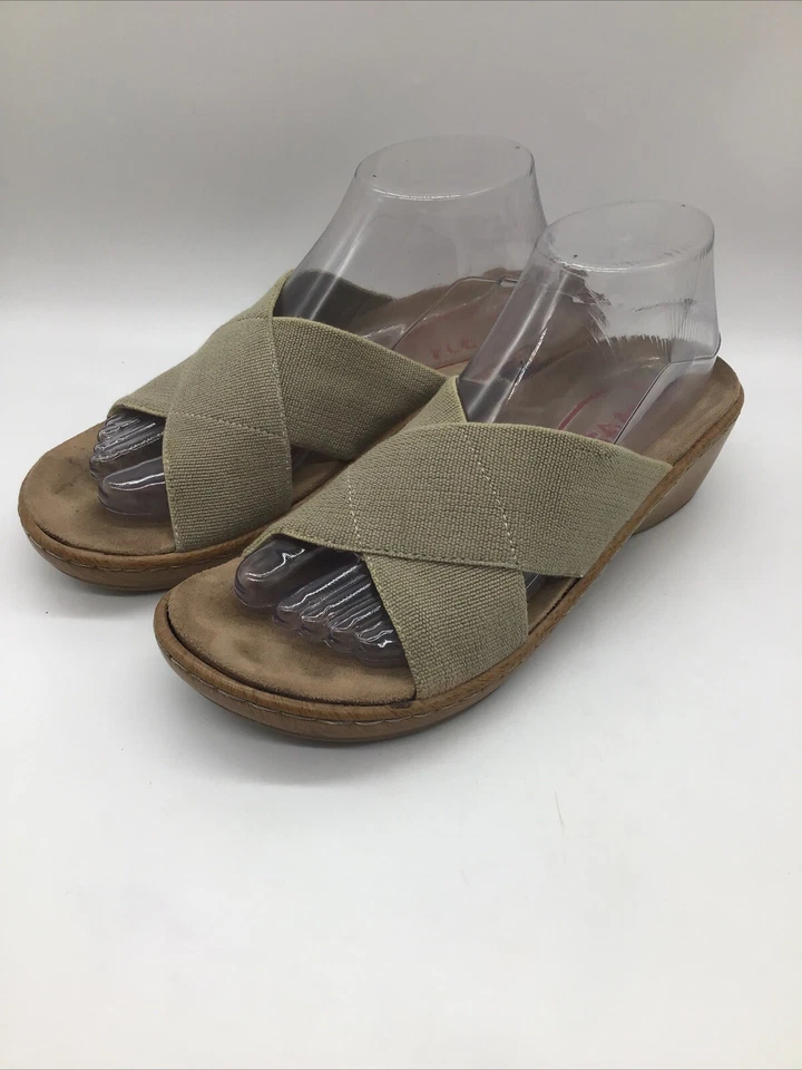 KLOGS Women’s Tan Stretch Platform Slip On Sandals Sz. 9M - Image 1 of 4