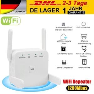 1200Mbit/s WLAN Repeater Router Range WiFi Wireless Signal Verstärker Booster DE - Bild 1 von 50