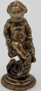 Vintage Pewter Cherub Angel Boy 2 1/8" tall - Picture 1 of 7