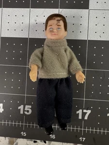 Dollhouse Boy Doll Modern Young Brother Vinyl 1:12 Scale Removable Clothes - Picture 1 of 4