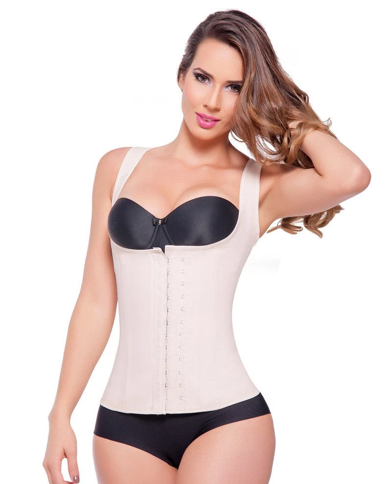 Ann Michell Fajas Reductoras Colombianas Latex 2027 Vest 2 Hooks Beige 46 4XL - Image 1 of 1