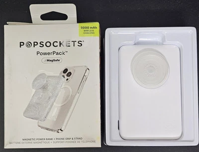 PopSockets PowerPack 5000mAh MagSafe Power Bank & Grip for iPhone White - Image 1 of 4