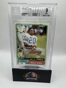 1981 Topps Billy Sims BGS 9 MINT #100 RC Detroit Lions - Picture 1 of 2