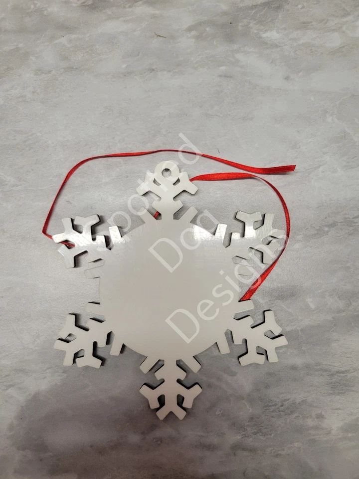 50 MDF 140mm Snowflake Ornament Sublimation Blanks #C9004 - Image 1 of 1