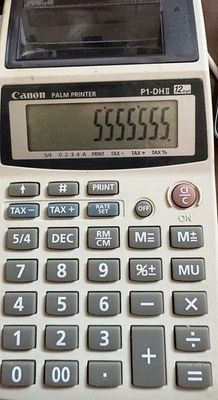 Canon Palm Printer P1-DH II Business Calculator 12 Digit With Adapter Tested - Image 1 of 4