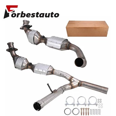 Left & Right Side Catalytic Converter For 2004-2006 Ford F150 5.4L 4WD EPA US - Image 1 of 4