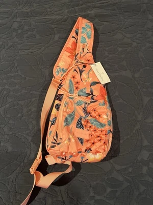 Vera Bradley Paradise Bright Coral Mini Sling Backpack - Image 1 of 4