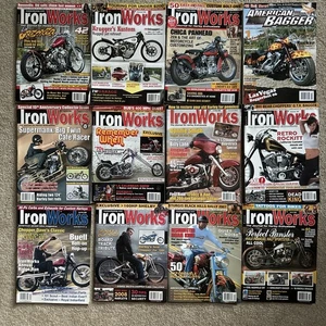 Vtg LOT 2002-2008 11 ISSUES IRON Works MOTORCYCLE MAGAZINE & American Bagger - Picture 1 of 13