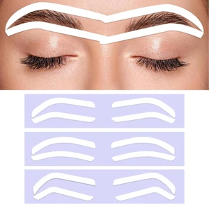 12 Pairs Eyebrow Stencil Stickers, Disposable Airbrush Eyebrow Stencils Shape Ta - Picture 1 of 12