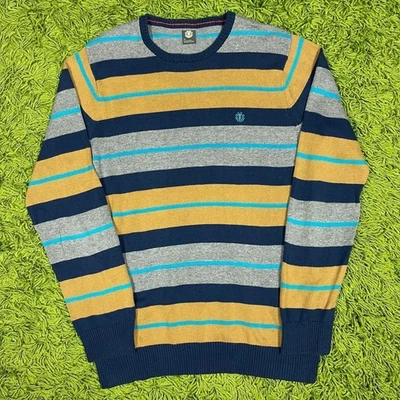 Suéter Element Rayas L Vintage Algodón Multicolor Escena Colorido Y2K Informal Foto 1 de 4