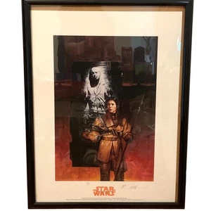 Póster impreso Dave Dorman Leia como Boushh serie retrato Star Wars ROTJ firmado AP - Imagen 1 de 10