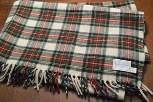 Vintage Lands End Coming Home 100 % Wolle Tartan Plaid Überwurf Decke Urlaub Weihnachten - Bild 1 von 6