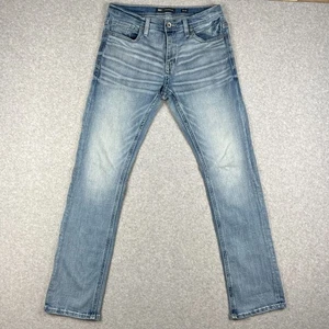 Buckle BKE Jake Straight Jeans Stretch Denim 30x34 Mens Blue Pants Thick Stitch - Picture 1 of 11