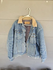 Vintage Wrangler Denim Jean Lined Jacket Unknown Size Made In USA Pre Owned - Bild 1 von 18