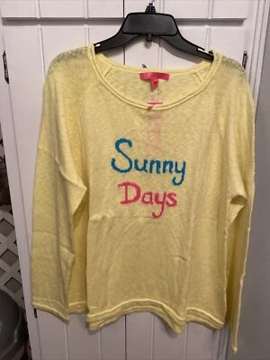 Nuevo con etiquetas Suéter Lilly Pulitzer DANETTE Crema Fraiche Días Soleados Intarsia XXL Foto 1 de 4