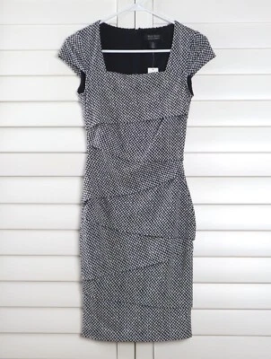 WHITE HOUSE BLACK MARKET NWT $160 Slimming Chevron Menswear Dress Size 00 - Image 1 of 4