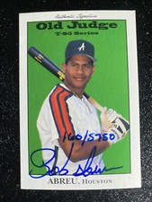 1995 Signatures Rookies Old Judge Bobby Abreu RC Rookie Auto /8750 ASTROS