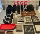Lego Castle, Rock Island Refuge, 6273, 6086, Wall, Boat, Stairs, Flag, Vintage