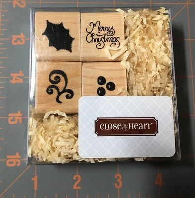 Cerca de mi corazón ~ W530 estampillas temáticas de Navidad ~ Juego de 4 ~ NUEVO Foto 1 de 2