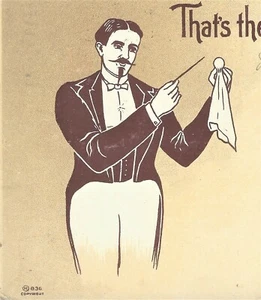 Antique Postcard Magician Illustration Humor Henderson Litho Co Flag Cancel 1906 - Picture 1 of 4