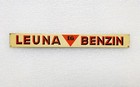 Blechschild LEUNA BENZIN 36x4cm Original um 1930 - kein Emailschild