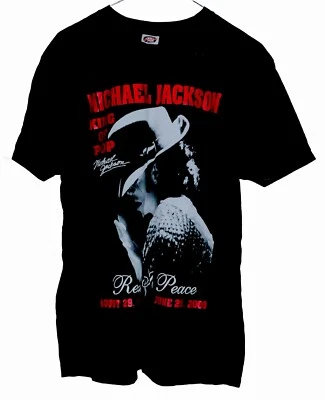 Camiseta Michael Jackson Adulto Mediana Rey del Pop Descansa en Paz 2009 Nueva Sin Etiquetas EE. UU. Foto 1 de 2