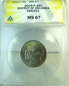 2009 P district of Columbia Washington quarter ANACS MS67 *DDR-011* BR - Picture 1 of 3