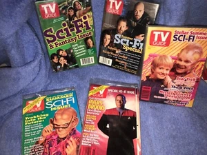 Lot of 5 TV Guide's: SCI-FI issues: Deep Space Nine's Quark, Avery Brooks - Picture 1 of 4