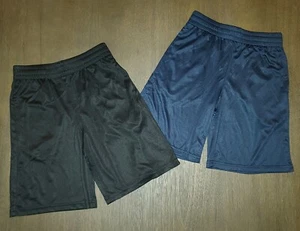 NWOT BOYS NAVY & BLACK LONG ATHLETIC BASKETBALL SHORTS SIZE 7 - Picture 1 of 5