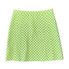 Tory Burch PRINTED TECH TWILL PLEATED GOLF SKIRT IN GREENERY BASELINE PLAID Size