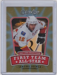 08-09 2008-09 O-PEE-CHEE JAROME IGINLA FIRST TEAM ALL-STAR 1ST-JI CALGARY FLAMES